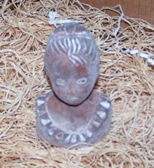 Vintage Doll Bust Soap and Beeswax Mold