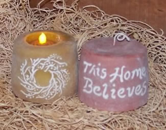 This Home Believes Flicker Pillar Candle Mold