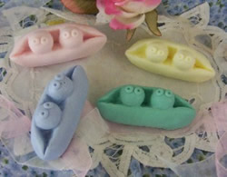 Two Peas in a Pod with Silly Eyes Soap Mold