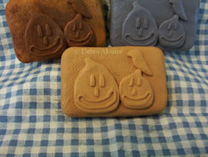 Two Pumpkins and a Crow Soap Bar Mold